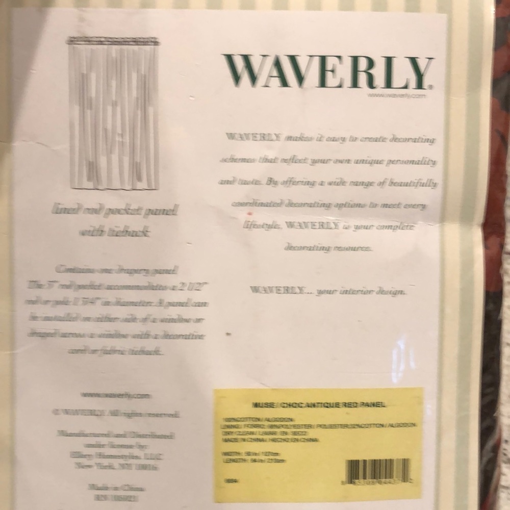 CLOSET CLEAR OUT No Longer Available After 2morrow ! !WAVERLY CURTAIN PANELS - Picture 2 of 3